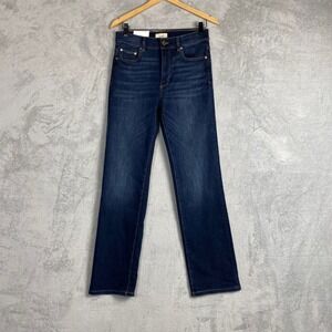 DL1961 Patti Straight High Rise Jeans Dark Blue Wash Size 27 Workwear Casual